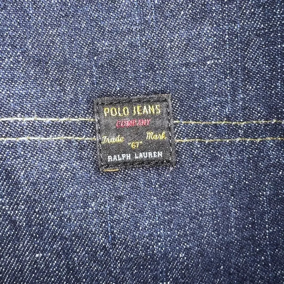 Ralph Lauren Polo Jeans, vintage C5 carpenter 5pocket acid wash denim jeans, - Picture 8 of 14